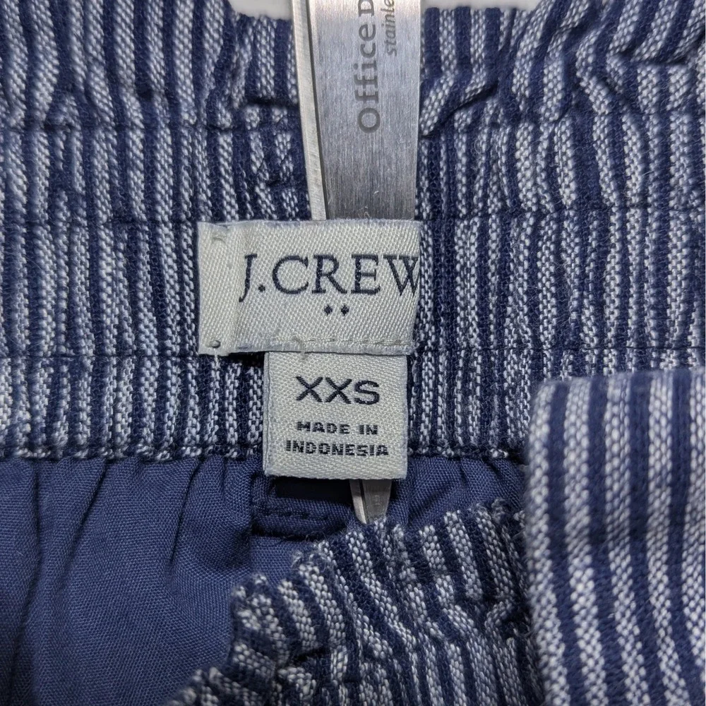 J.Crew Re Imagined Stripe Paperbag Waist Skirt‎ Tie Belt Blue XXS